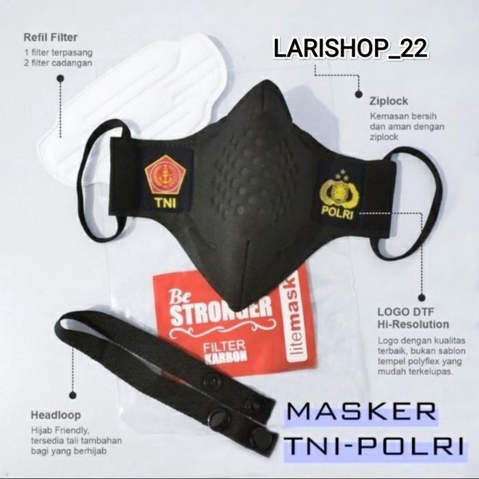 OJ MASKER JOKOWI MASKER LIFEMASK N95 TNI POLRI V3 FILTER KARBON AKTIF PRE