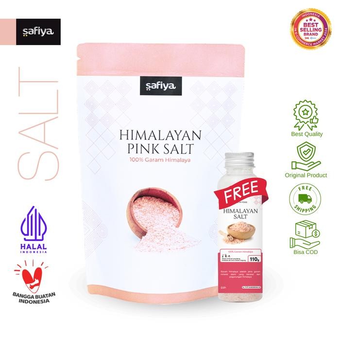 

ASLI [Buy 1 Get 1] Garam Himalaya 1 Kg Asli Safiya Pink Himalayan Salt Natural READY STOCK