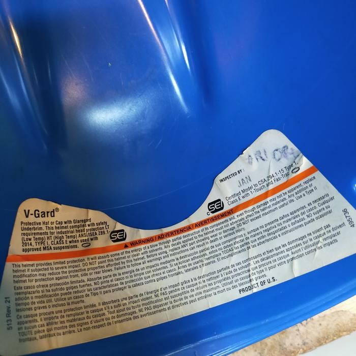 Helm MSA Ori Fastrack biru/helm safety MSA Original+tali dagu biasa