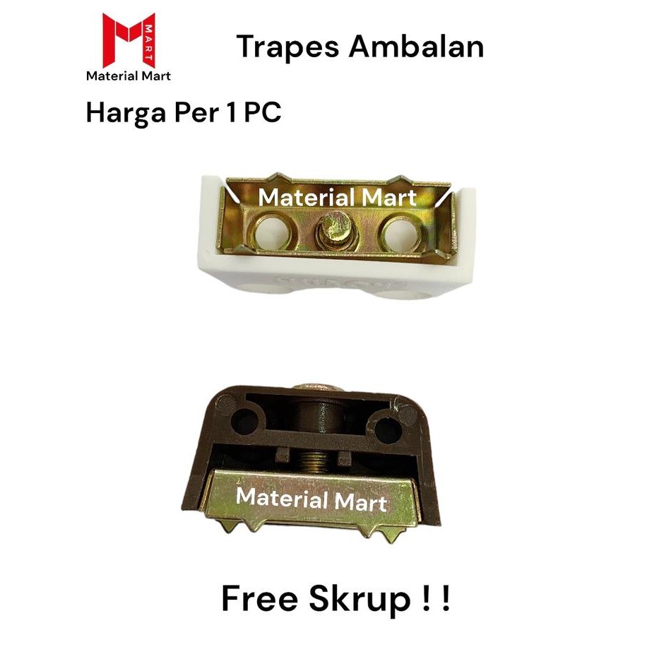 Trapes Huben Putih Traves Ambalan Kayu Coklat Trapes Siku Huben