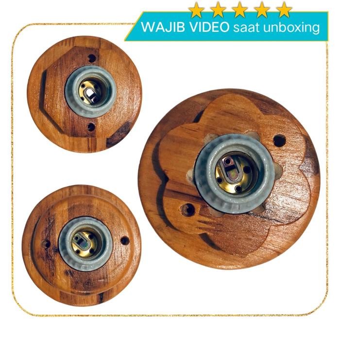 BERKUALITAS FITTINGAN LAMPU PLAFON 100% ANTI MELELEH HIAS MODEL TERBARU TERBUAT DARI KAYU PILIHAN