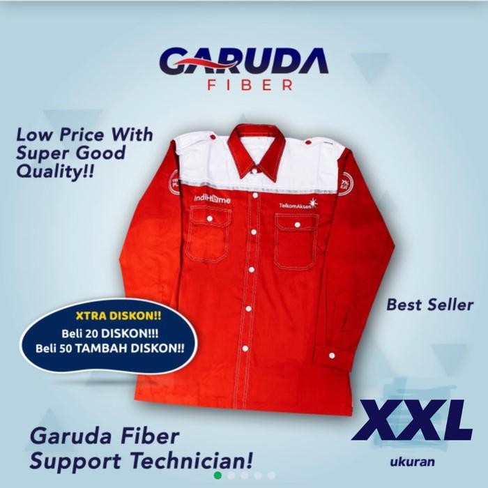 Baju seragam telkom lengan panjang