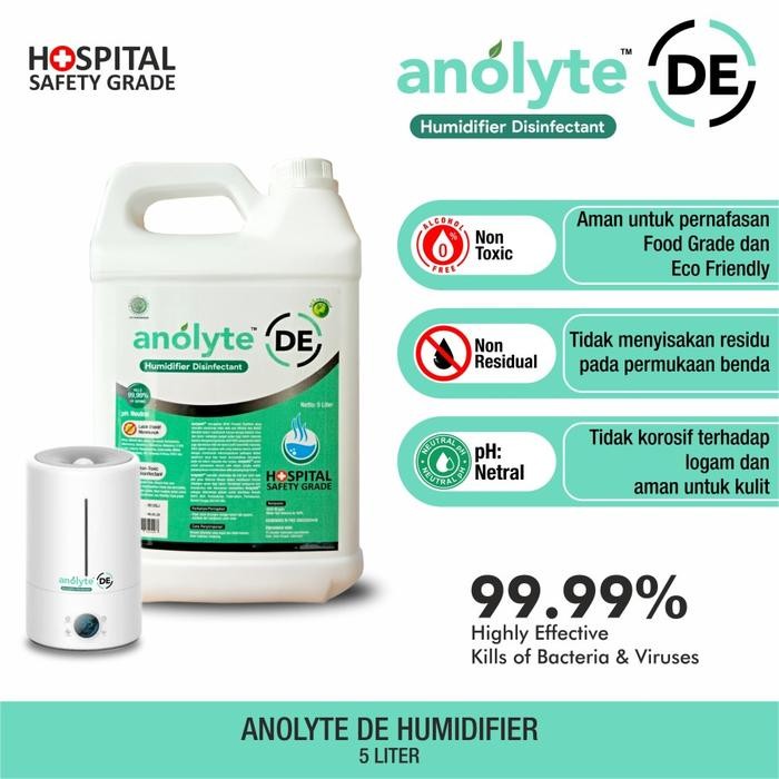Anolyte DE Humidifier Air Purifier Diffuser Cairan Disinfektan 5 Liter