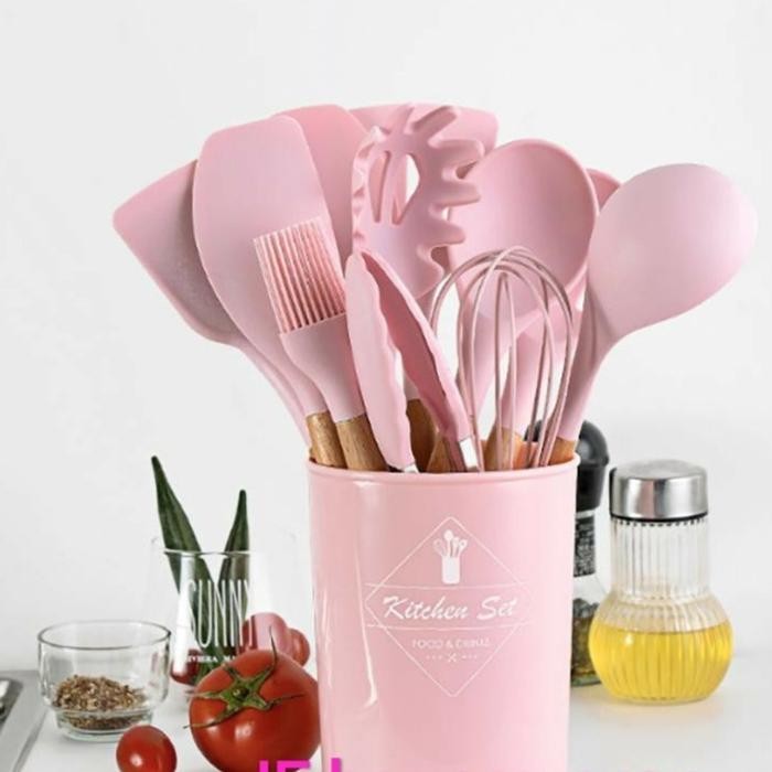 Peralatan Dapur Set Spatula Silikon 11 in 1 Set Centong Food Grade