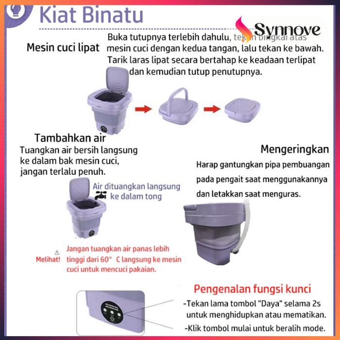 Mesin Cuci Portable Mini 8L OTOMATIS Mesin Cuci 2 Tabung Mesin Cuci Lipat Kecil Mesin Pengering