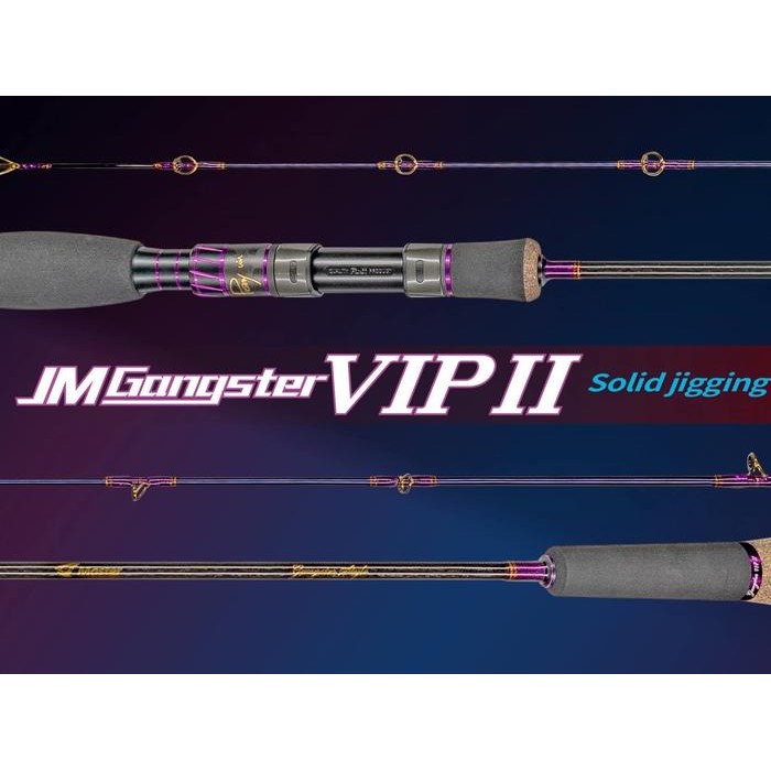 Ready JM Gangster VIP-II Solid Overhead Rod #Black/Purple Joran Jigging Slowjig Model Baitcasting