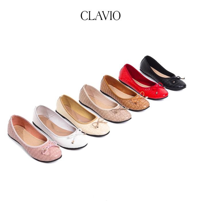 Donatello - Sepatu Flatshoes Wanita Ballerina Flat Kerja Perempuan Hitam