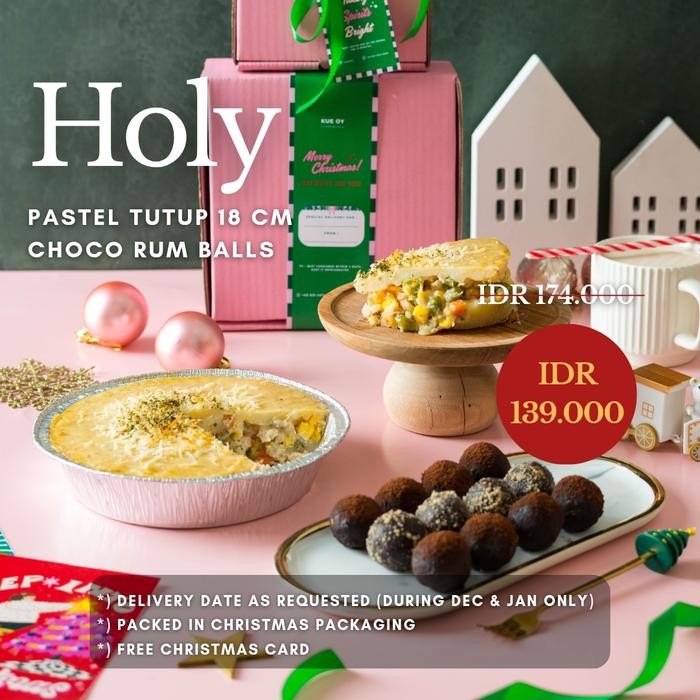 CHRISTMAS HAMPERS NATAL / BINGKISAN / PARCEL - PASTEL TUTUP & RUMBALLS