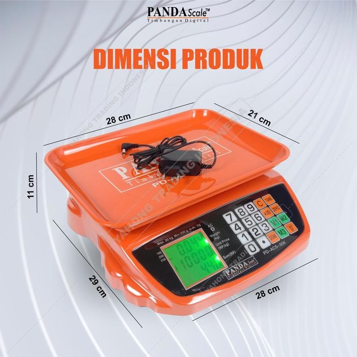 Timbangan 30Kg Timbangan Digital Buah Laundry Ikan Ayam Daging Meja Acs 30 Kg Panda Scale Pasti Ori