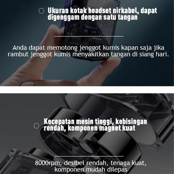 Viral Baru {Live/Cod} Hyundai Mesin Cukur Elektrik Kumis Jenggot Bulu Waterproof Pencukur Kumis