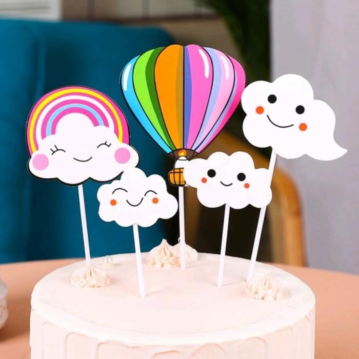 TOPPER BALON UDARA, HIASAN KUE BALON UDARA, BACKGROUND CAKE BALON UDRA