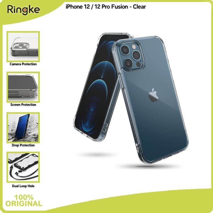 RINGKE CASING COMPATIBLE FOR IPHONE 12 / 12 PRO FUSION CLEAR BENING CASE NO YELLOWING TIPIS SOFTCASE
