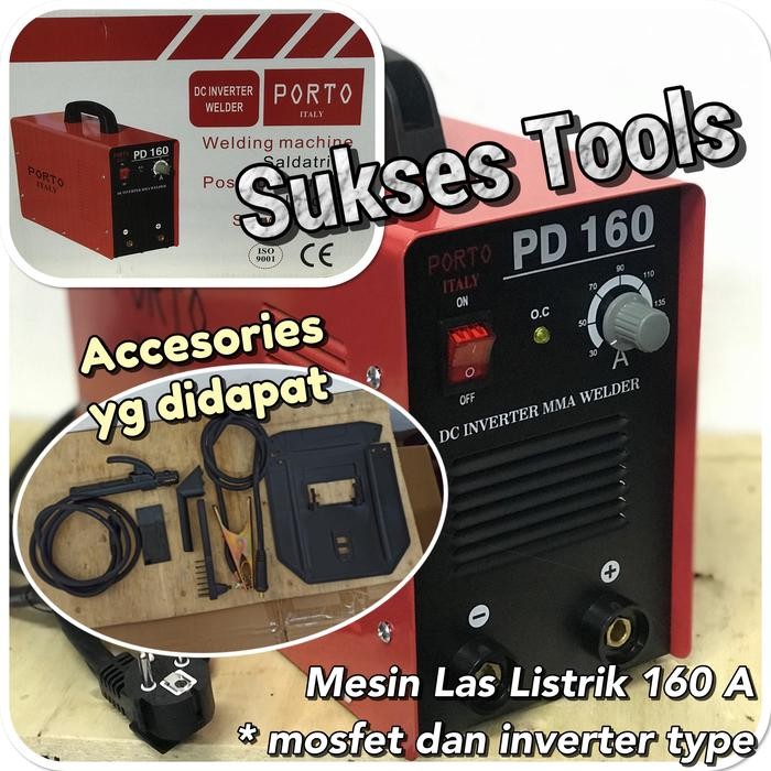 Terbagus Mesin Las 160 A Porto Trafo Las Inverter Pd 160 Pd160 Terlariss 