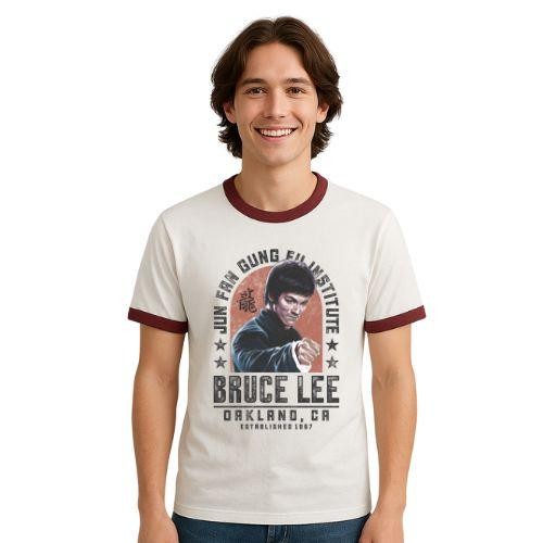 Kaos Vintage Retro Bruce Lee Jung Fang Gung Fu Academy