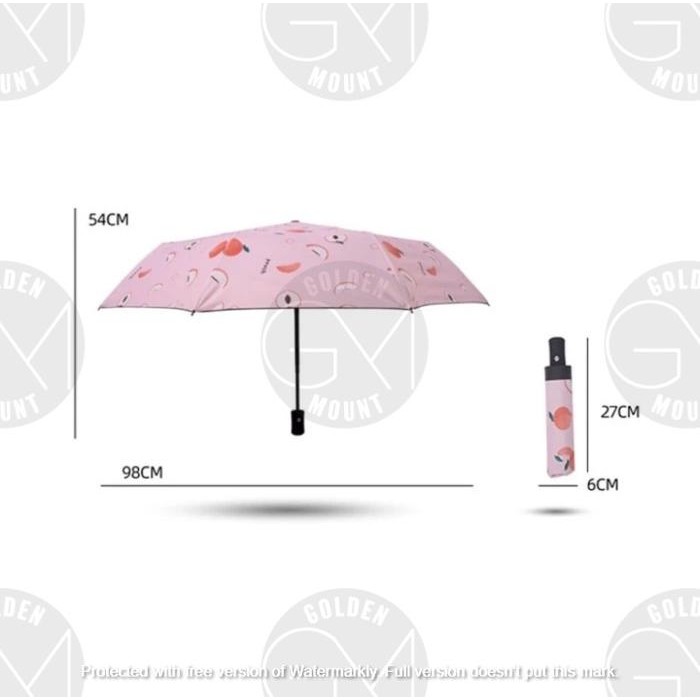 Payung Lipat Otomatis Motif Buah Anti UV