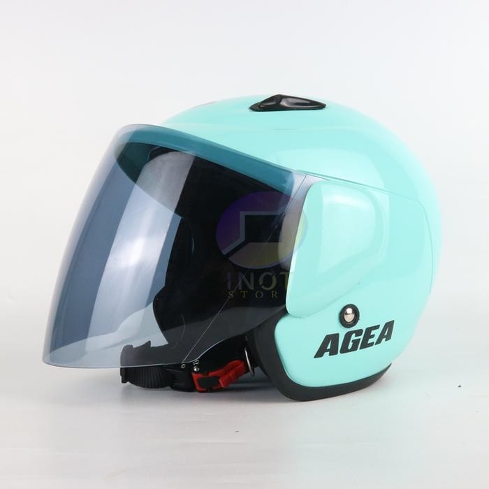 TERMURAH Helm Anak Remaja Half Face SNI Cewek Cowok Hijau Pastel READY STOCK