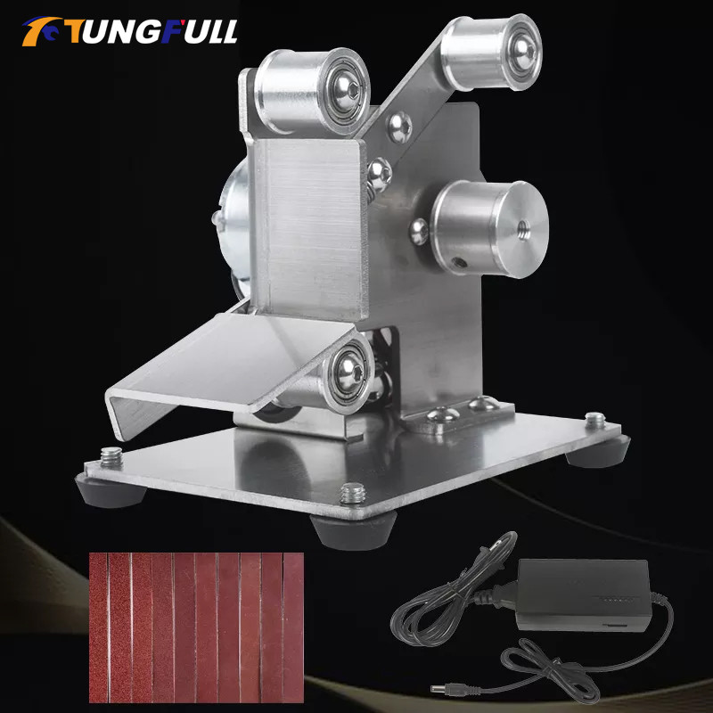 Belt Grinding Machine Sharpening Machine Bench Grinder Variable Speed Mini Belt Sander Metal Sander 