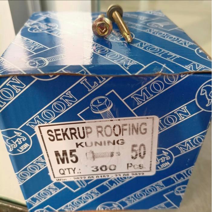 Skrup baud roofing M5 5cm kuning 300bh