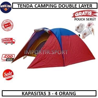 tenda camping 4 orang double layer - tenda gunung - tenda waterproof