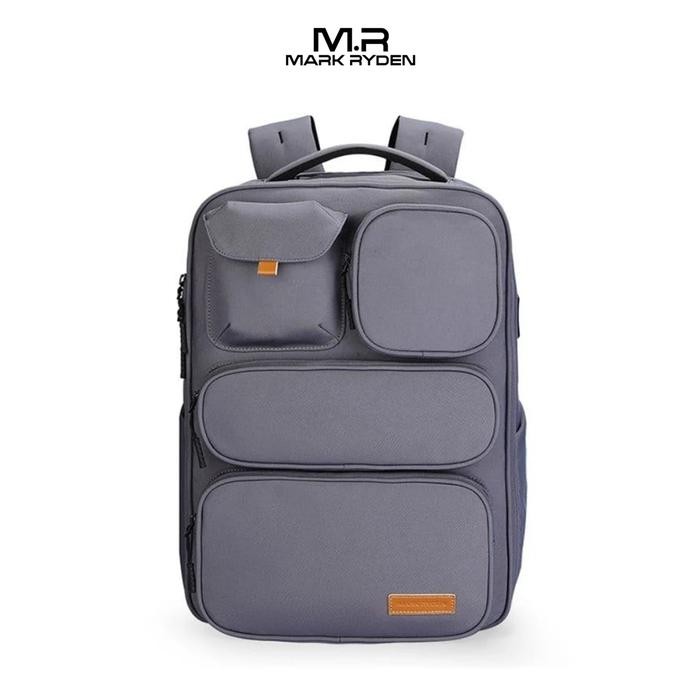 MARK RYDEN MR9004 BACKPACK - TAS RANSEL USB LAPTOP - GREY