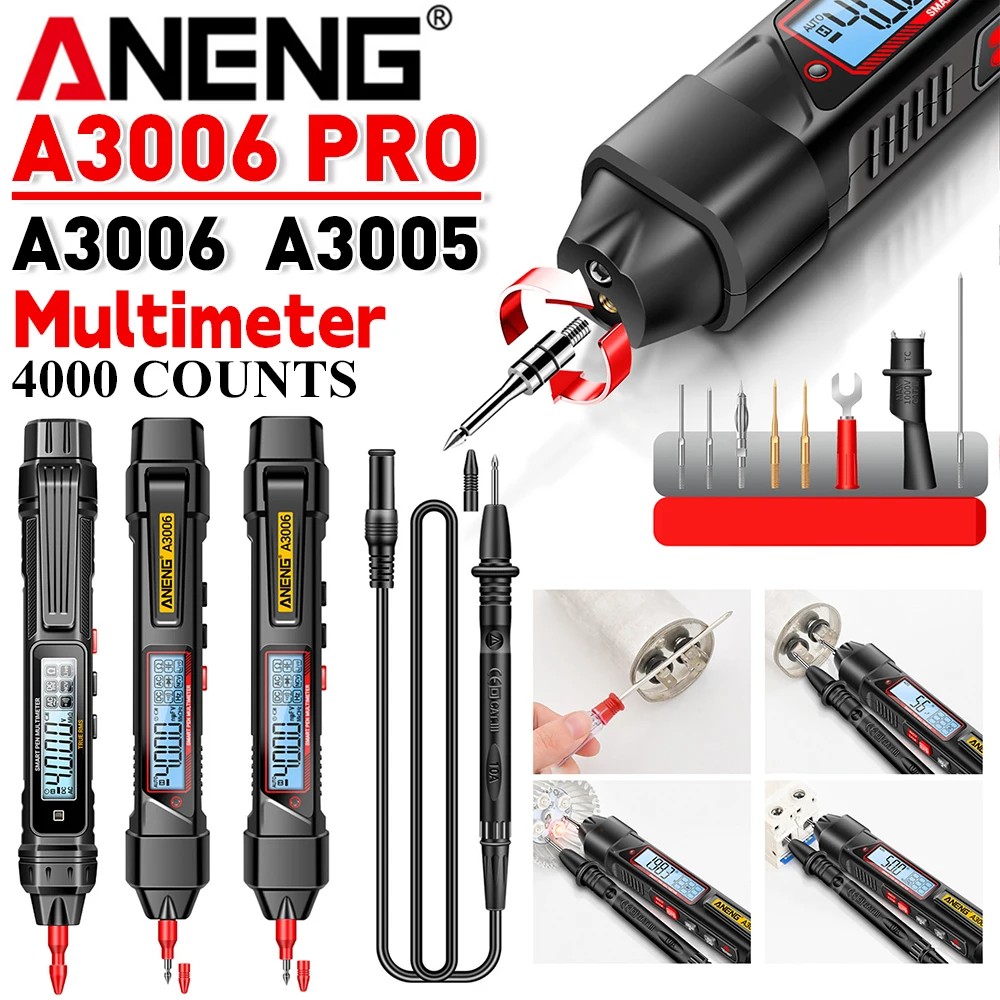 Digital Voltage Test Pen Aneng A3006/A3005 Multimeter 4000 Count Pen Type Multimetro Voltmeter Test