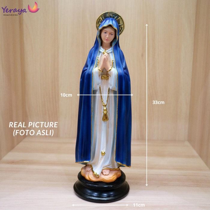 Patung Bunda Maria Fatima 30cm - Patung Katolik - Pajangan Patung - Patung Maria