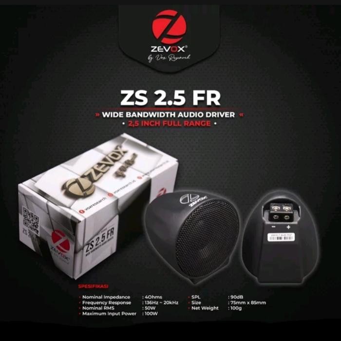 Fullrange zevox ZS 2.5 FR by Vox Research