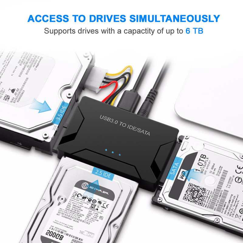 USB 3.0 to SATA IDE 3 Adapter Sata To USB 3.0 Converter for 2.5/3.5 Inch External SSD HDD Cable For 
