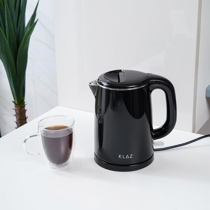 AZKO Klaz 1 ltr Teko Listrik Double Wall Ceret Food Grade Ketel Air Elektrik Electric Kettle Wadah