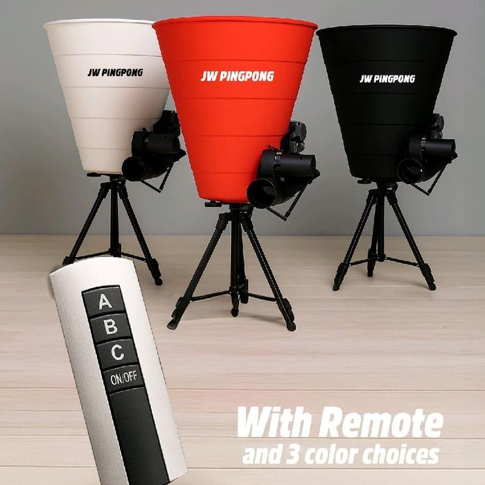 NEW JW ROBOPONG Robot Pingpong Pelontar Bola Tenis Meja Indoor dengan Remote Control & 3 Pilihan