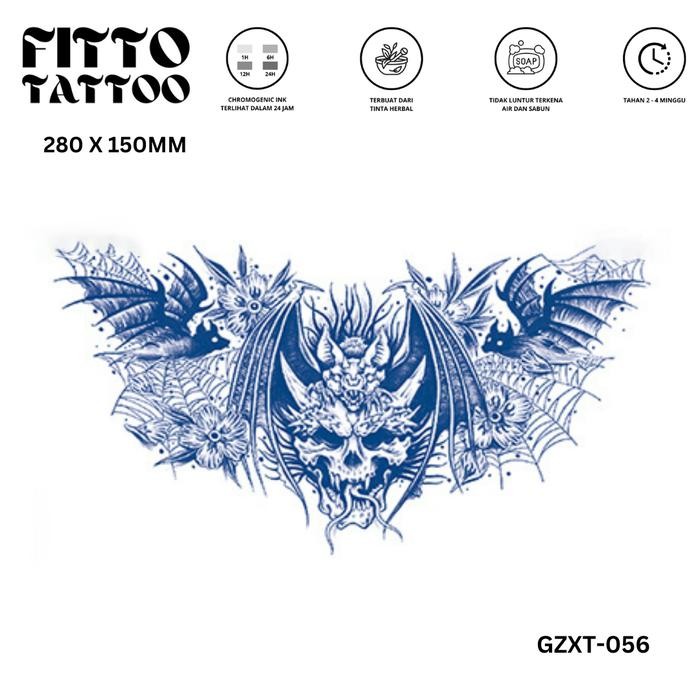 Tato Temporer Premium Tattoo Fruit Ink Semi Permanen Tatto Dada Punggung Fittotatto Tatoo Temporary