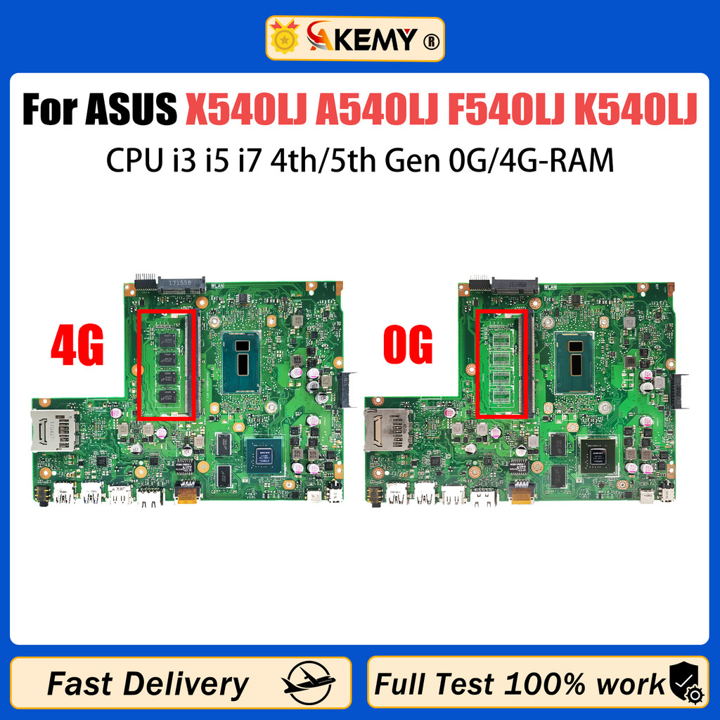 Casing Laptop AKEMY X540LJ Mainboard For ASUS A540LJ F540LJ K540LJ R540LJ X540L Laptop Motherboard i