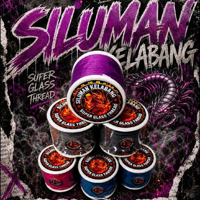Benang Layangan Super Kaca Siluman Kelabang Anti Putus Tajam Kuat Benang Gelasan Adu Layangan