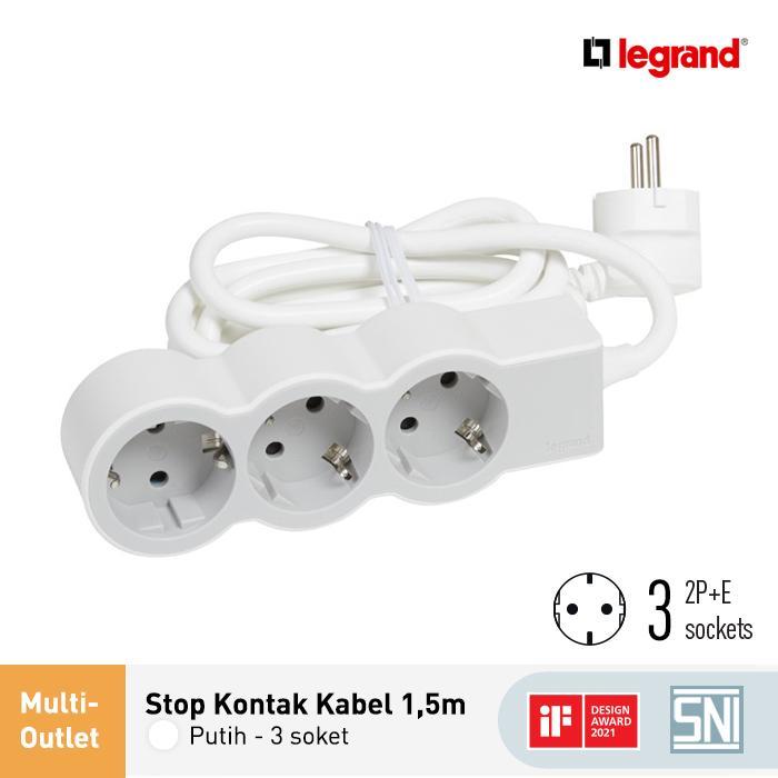 Legrand Revolution Multi Outlet 3 Socket 1,5m - LG-694549ID