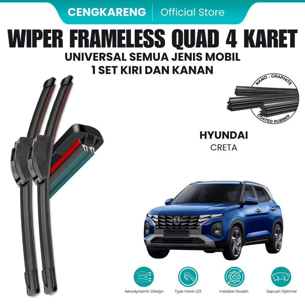 Wiper Hyundai Creta Quad Kaca Depan Mobil