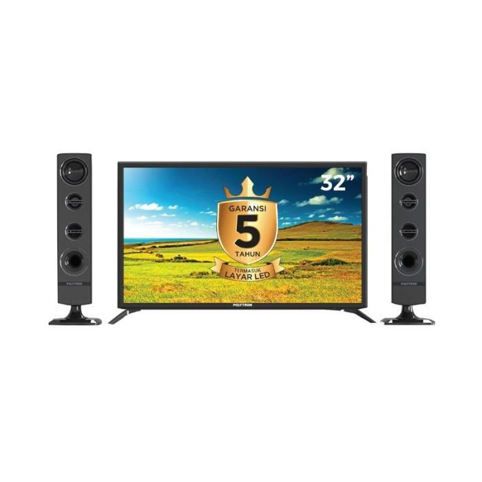 LED TV POLYTRON 24 - 32 INCH PLD32TV1855/1755 DENGAN HOME TEATER SPEAKER BAGUS GARANSI RESMI - 24Inc