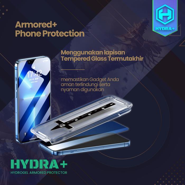 Terbaru Iphone 12 Pro Max Hydra+ Tempered Glass Anti Spy Auto - Anti Gores