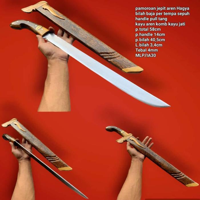 Golok Panjang Baja Per Fulltang Aren