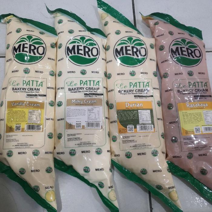 Selai rasa srikaya, durian, milky cream, vanilla cream kemasan 1 kg