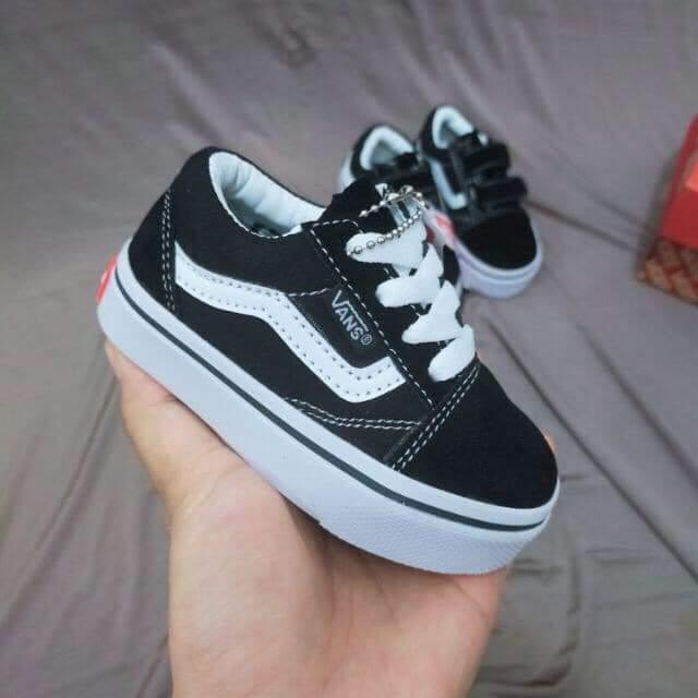 Premium Sepatu Vans Anak Laki Laki Oldskool Sepatu Sekolah Anak Vans Sepatu Hitam Premium High