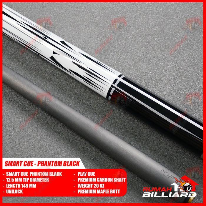 Stick Billiard - Billiard Cue - Smart Cue Black Phantom - Premium Pro Taper Carbon Shaft + Premium