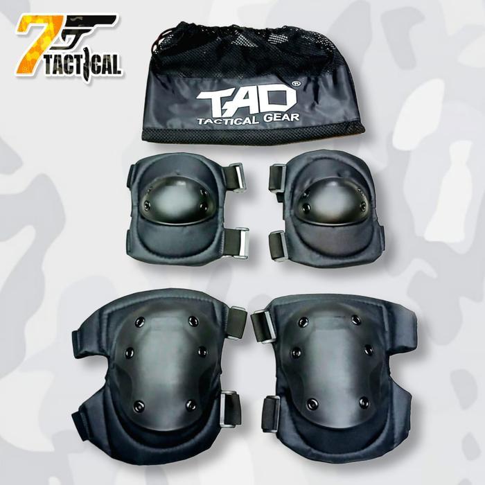 Deker Lutut TAD Hitam Knee pad Lutut siku deker set lutut+siku pelindung lutut siku deker tactical