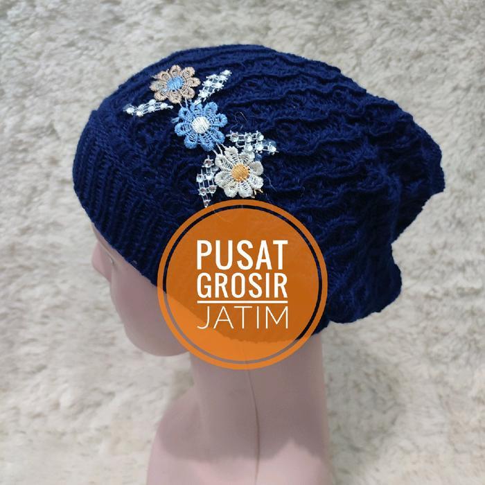 T016 Topi kupluk ciput kerpus rajut ibu turban rajut nita ciput kerpus rajut nenek aksess hijab