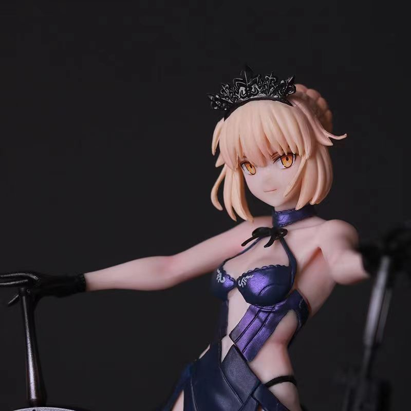 Black Saber Alter Artoria Pendragon Fate Grand Order Anime Collectible Figure With Gun Sword Desktop