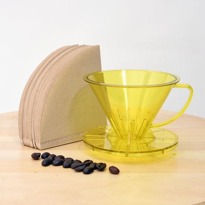 

SUJI DRIPPER V60 01 YELLOW + PAPER FILTER 01 NATURAL 100 LBR