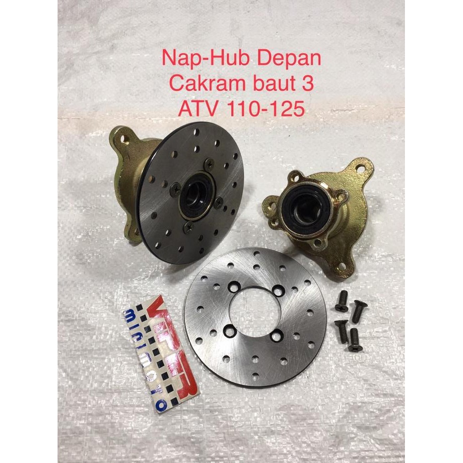 Nap-Hub Roda Depan Cakram Baut 3 Atv - Gokart - Buggy