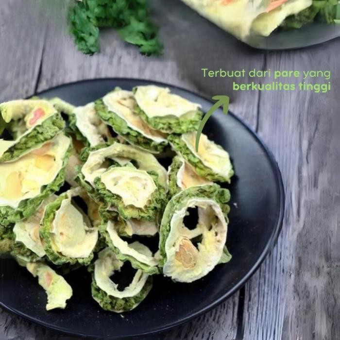 

SNACK KERIPIK PARE CRISPY FREEZE DRIED BITTER MELON CAMILAN SEHAT ENAK