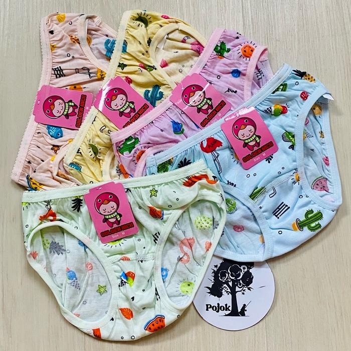 (6pc) CD GN anak cewek // celana dalam anak perempuan Golden Nick //  CD GN Anak cewek termurah - Po