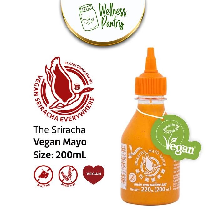 

Stok Baru Sriracha Flying Goose Mayonnaise 200 ml/ Saus Mayo Vegan