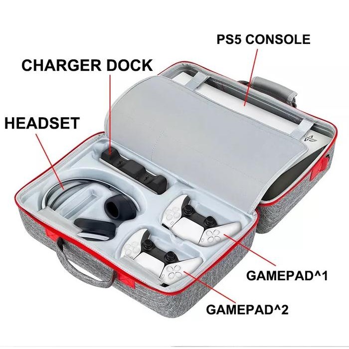 Ps5 Tas Bag Ps5 Koper Ps5 Gaming Waterproof Travel Storage Eva For Ps5